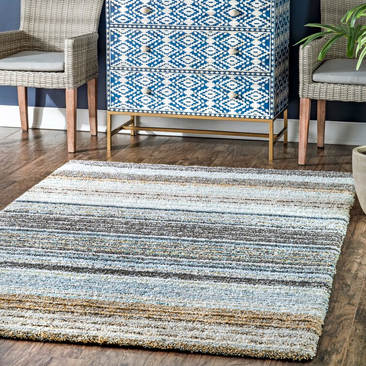 Beachcrest Home Leffel Hand Tufted Striped Rug & Reviews | Wayfair